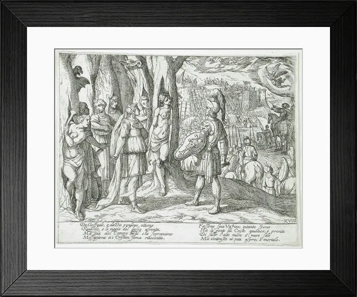 Framed Print : Canto XVIII, 16th century. Creator: Antonio Tempesta Framed Print : Canto XVIII, 16th century. Creator: Antonio Tempesta