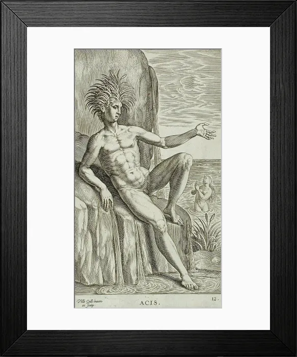 Framed Print : Acis, 1586. Creator: Philip Galle Framed Print : Acis, 1586. Creator: Philip Galle