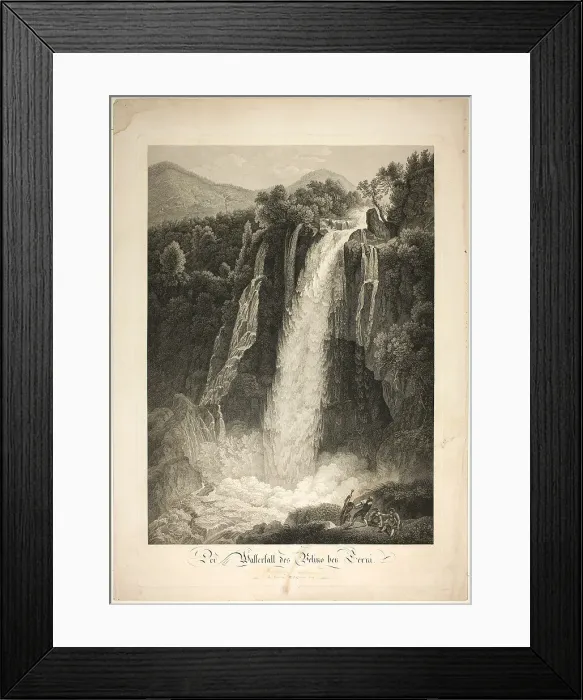 Framed Print : The Waterfall of Velino Near Terni, Rome, 1795. Creator: Friedrich Wilhelm Gmelin Framed Print : The Waterfall of Velino Near Terni, Rome, 1795. Creator: Friedrich Wilhelm Gmelin