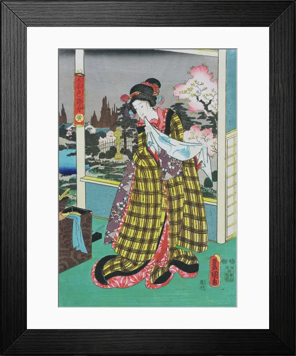 Framed Print : Yellow, between circa 1847 and circa 1852. Creator: Utagawa Kunisada Framed Print : Yellow, between circa 1847 and circa 1852. Creator: Utagawa Kunisada