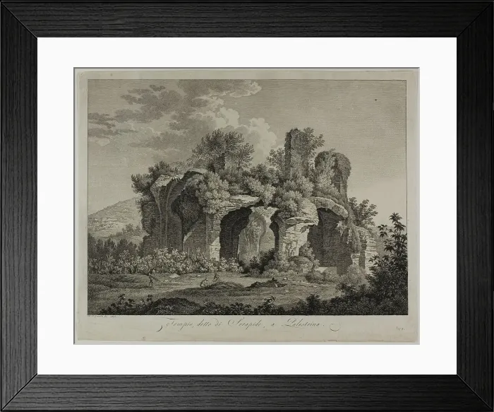Framed Print : Temple of the Serapide Palestrina, 1793. Creator: Friedrich Wilhelm Gmelin Framed Print : Temple of the Serapide Palestrina, 1793. Creator: Friedrich Wilhelm Gmelin