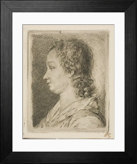 Framed Print : Madame Schmidt (the Artist's Wife), 1753. Creator: Georg Friedrich Schmidt Framed Print : Madame Schmidt (the Artist's Wife), 1753. Creator: Georg Friedrich Schmidt