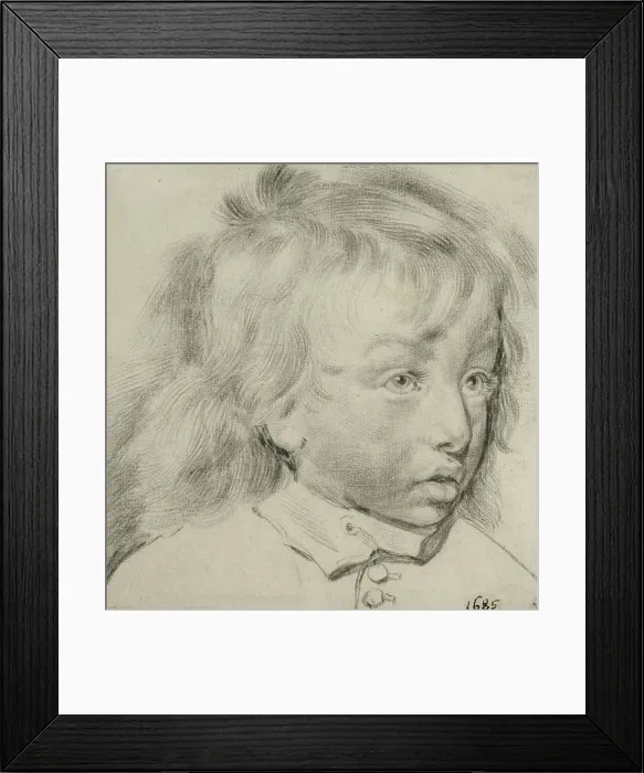 Framed Print : Head of a Boy. Creator: Cornelis de Visscher Framed Print : Head of a Boy. Creator: Cornelis de Visscher
