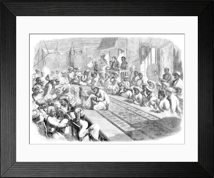 Framed Print : Sale at Calcutta of valuable government presents and Lucknow jewels, 1860. Creator: Unknown Framed Print : Sale at Calcutta of valuable government presents and Lucknow jewels, 1860. Creator: Unknown