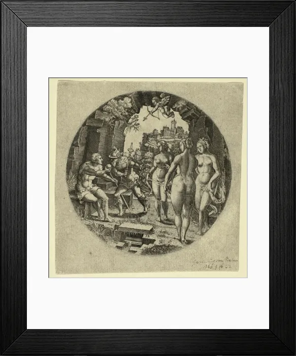 Framed Print : Judgment of Paris, 1544. Creator: Hans Brosamer Framed Print : Judgment of Paris, 1544. Creator: Hans Brosamer