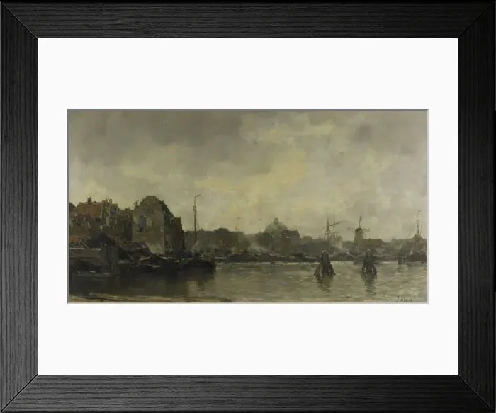 Framed Print : Cityscape, 1898. Creator: Jacob Henricus Maris Framed Print : Cityscape, 1898. Creator: Jacob Henricus Maris