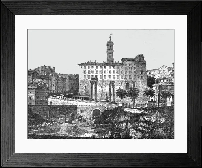 Framed Print : View from the Forum; A First Visit to Rome, 1875. Creator: Unknown Framed Print : View from the Forum; A First Visit to Rome, 1875. Creator: Unknown