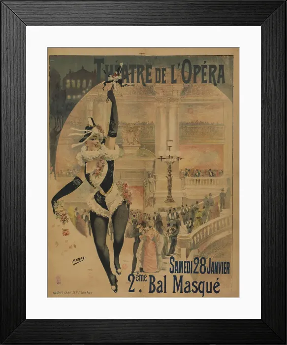 Framed Print : Théâtre de l'Opéra. Bal masqué, 1896. Creator: Gray (Boulanger), Henri (1858-1924) Framed Print : Théâtre de l'Opéra. Bal masqué, 1896. Creator: Gray (Boulanger), Henri (1858-1924)