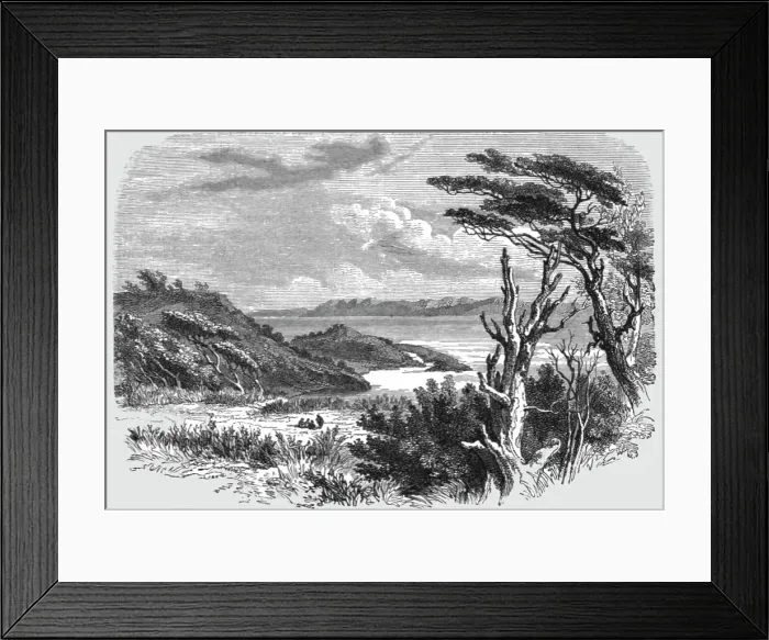 Framed Print : View near Port Famine; Old South American Geographies, 1875. Creator: Unknown Framed Print : View near Port Famine; Old South American Geographies, 1875. Creator: Unknown