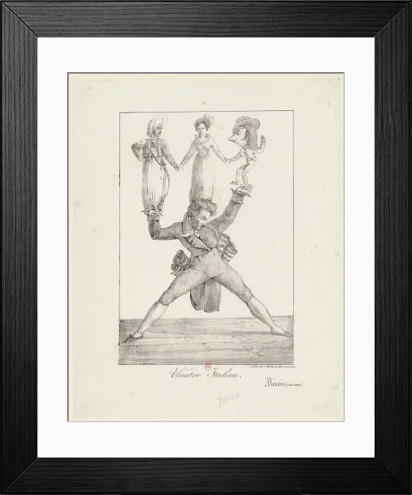 Framed Print : Théâtre Italien. Rossini soutenant Manuel Garcia dans Otello, Mme Fodor dans Rosine et... 1821. Creator: Delacroix, Eugène (1798-1863) Framed Print : Théâtre Italien. Rossini soutenant Manuel Garcia dans Otello, Mme Fodor dans Rosine et... 1821. Creator: Delacroix, Eugène (1798-1863)