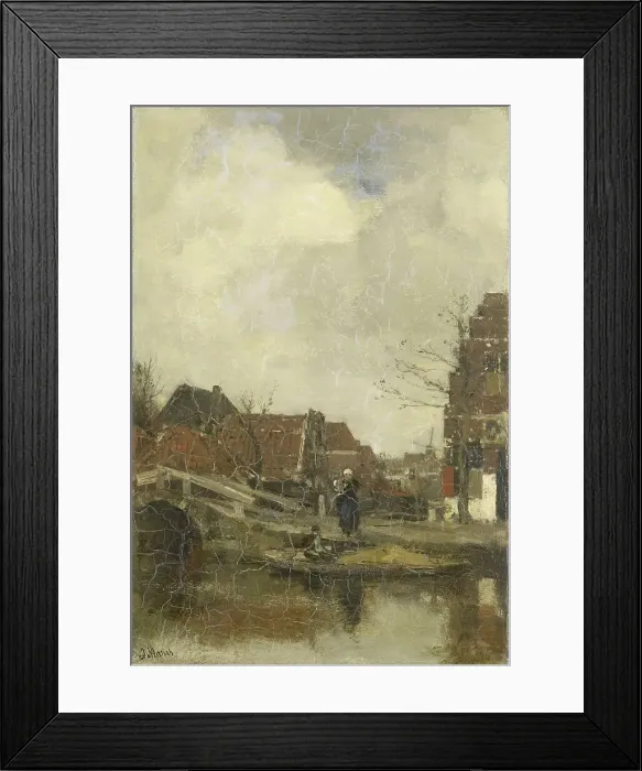 Framed Print : Old neighborhood on the water, 1883. Creator: Jacob Henricus Maris Framed Print : Old neighborhood on the water, 1883. Creator: Jacob Henricus Maris