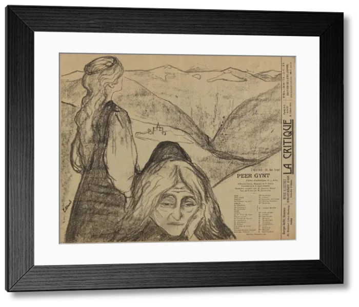 Framed Print : Theatre Programme: Peer Gynt by H. Ibsen, 1896. Creator: Munch, Edvard (1863-1944). Theatre Programme: Peer Gynt by H. Ibsen, 1896. Creator: Munch, Edvard (1863-1944) Framed Print : Theatre Programme: Peer Gynt by H. Ibsen, 1896. Creator: Munch, Edvard (1863-1944). Theatre Programme: Peer Gynt by H. Ibsen, 1896. Creator: Munch, Edvard (1863-1944)