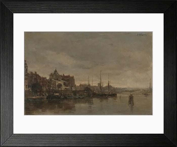 Framed Print : The Schreierstoren with the bridge over the Gelderse Kade in Amsterdam, 1872-1876. Creator: Jacob Henricus Maris Framed Print : The Schreierstoren with the bridge over the Gelderse Kade in Amsterdam, 1872-1876. Creator: Jacob Henricus Maris