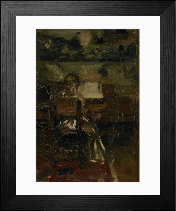 Framed Print : Girl at the piano, c.1889. Creator: Jacob Henricus Maris Framed Print : Girl at the piano, c.1889. Creator: Jacob Henricus Maris