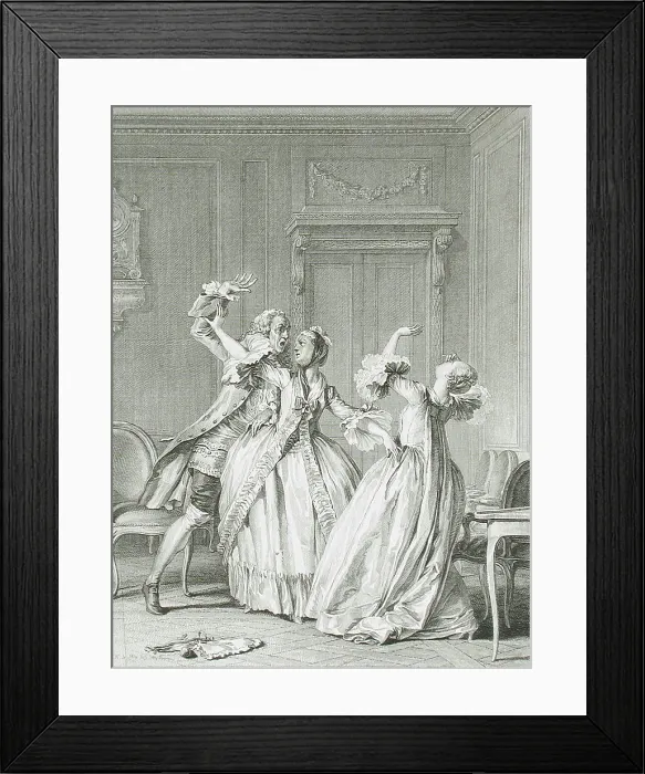 Framed Print : Slap in the Face, 1774. Creator: Noel Le Mire Framed Print : Slap in the Face, 1774. Creator: Noel Le Mire