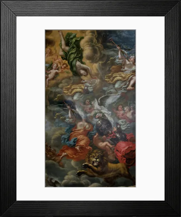 Framed Print : Allegory of the glorious exploits of Swedish kings, 1693. Creator: David Klocker Ehrenstrahl Framed Print : Allegory of the glorious exploits of Swedish kings, 1693. Creator: David Klocker Ehrenstrahl