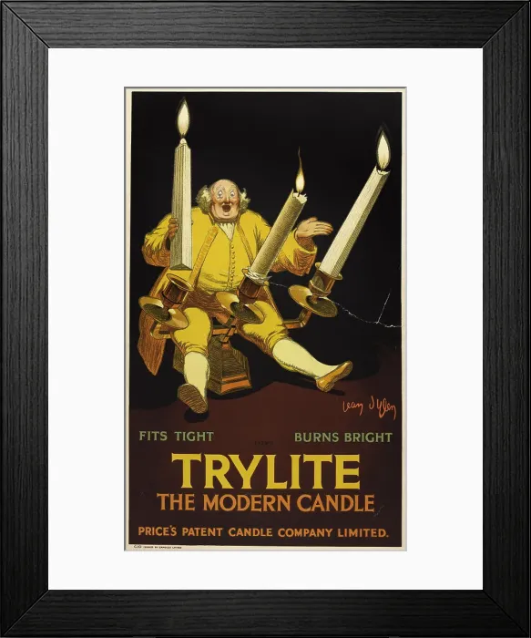 Framed Print : Trylite, the modern candle, 1920s. Creator: D'Ylen, Jean (1886-1938)