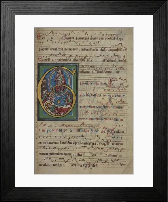 Framed Print : Assumption of the Virgin, mid 13th century. Creator: Unknown Framed Print : Assumption of the Virgin, mid 13th century. Creator: Unknown