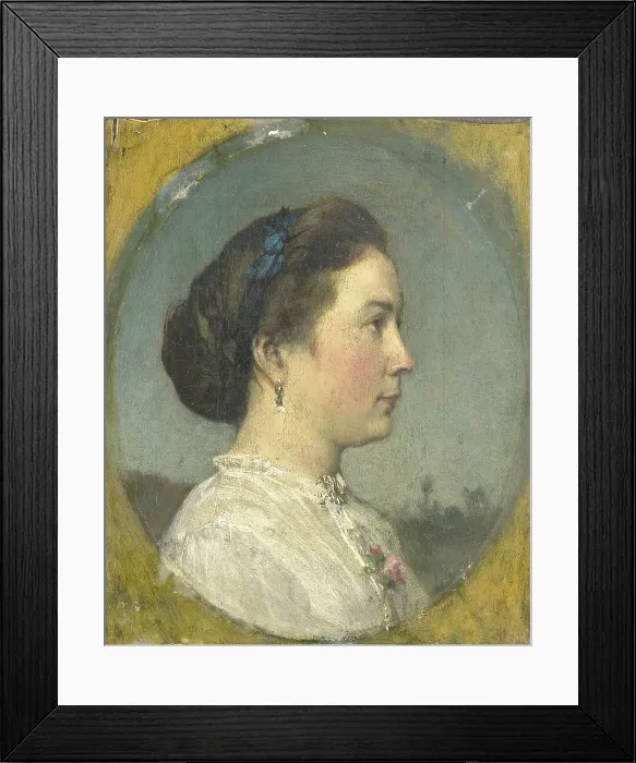 Framed Print : Portrait of Catharina Hendrika Horn, the Artist's Wife, c.1867. Creator: Jacob Henricus Maris Framed Print : Portrait of Catharina Hendrika Horn, the Artist's Wife, c.1867. Creator: Jacob Henricus Maris