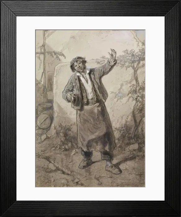 Framed Print : The Twelve Months: October, 1866. Creator: Paul Gavarni Framed Print : The Twelve Months: October, 1866. Creator: Paul Gavarni