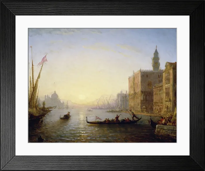 Framed Print : Venice, Evening, c1865. Creator: Felix Francois Georges Philibert Ziem Framed Print : Venice, Evening, c1865. Creator: Felix Francois Georges Philibert Ziem