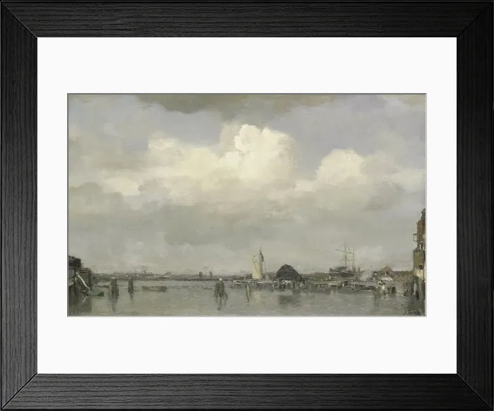 Framed Print : Harbour view, c.1890. Creator: Jacob Henricus Maris Framed Print : Harbour view, c.1890. Creator: Jacob Henricus Maris