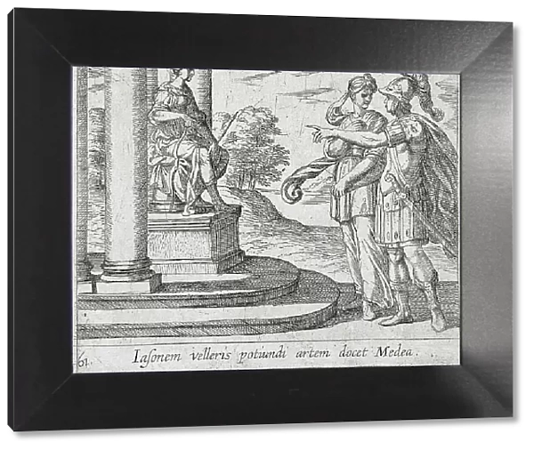 Jason Promises His Hand to Medea, published 1606. Creators: Antonio Tempesta, Wilhelm Janson