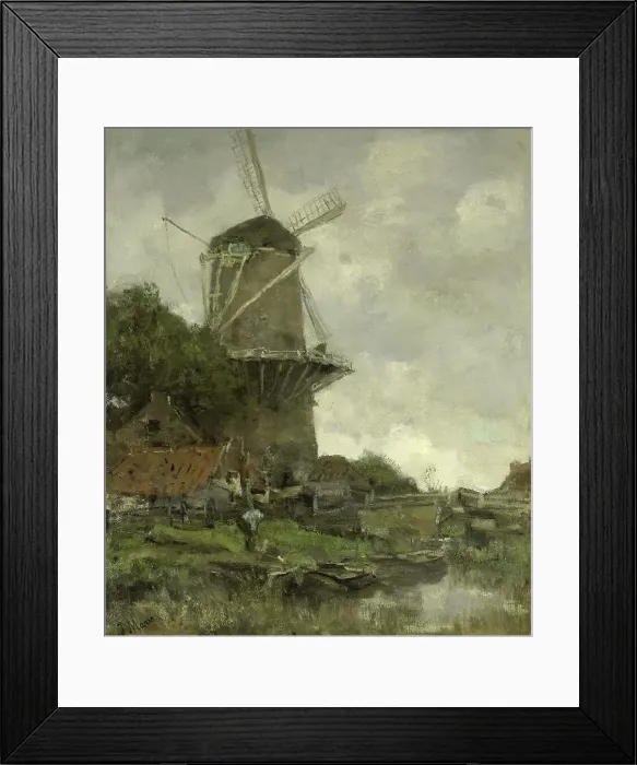 Framed Print : The Windmill, c.1880-c.1886. Creator: Jacob Henricus Maris Framed Print : The Windmill, c.1880-c.1886. Creator: Jacob Henricus Maris