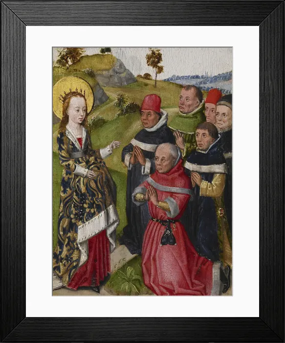 Framed Print : Saint Catherine Converting the Scholars, c1480. Creator: Unknown Framed Print : Saint Catherine Converting the Scholars, c1480. Creator: Unknown
