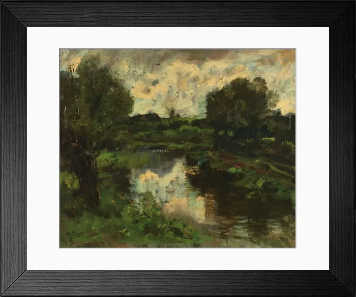 Framed Print : A Polder Landscape after a Thunderstorm, c.1892. Creator: Jacob Henricus Maris Framed Print : A Polder Landscape after a Thunderstorm, c.1892. Creator: Jacob Henricus Maris