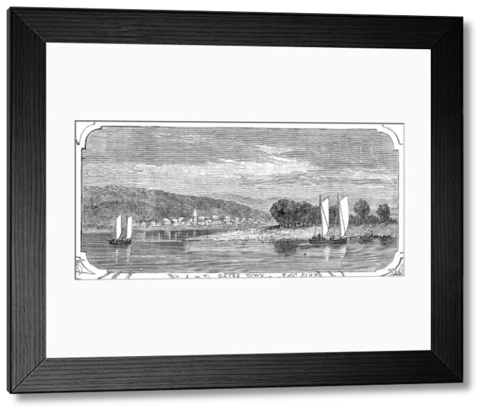 Framed Print : Gates Town, River St. John, 1860. Creator: Smyth Framed Print : Gates Town, River St. John, 1860. Creator: Smyth