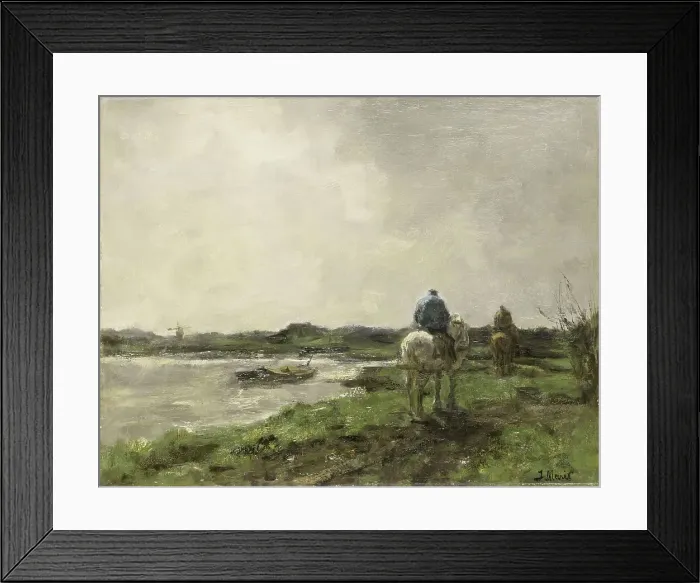 Framed Print : Towpath, c.1896. Creator: Jacob Henricus Maris Framed Print : Towpath, c.1896. Creator: Jacob Henricus Maris