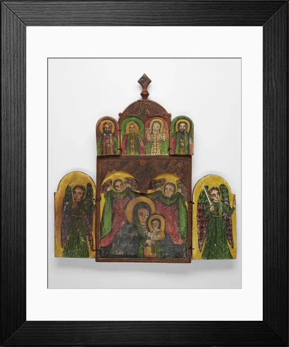 Framed Print : Double-sided Polyptych with the Virgin and Child, Saint George and the Young... late 18th cent. Creator: Unknown Framed Print : Double-sided Polyptych with the Virgin and Child, Saint George and the Young... late 18th cent. Creator: Unknown