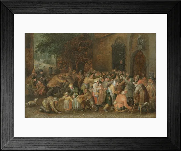 Framed Print : Distributing Alms. Creator: David Vinckboons Framed Print : Distributing Alms. Creator: David Vinckboons