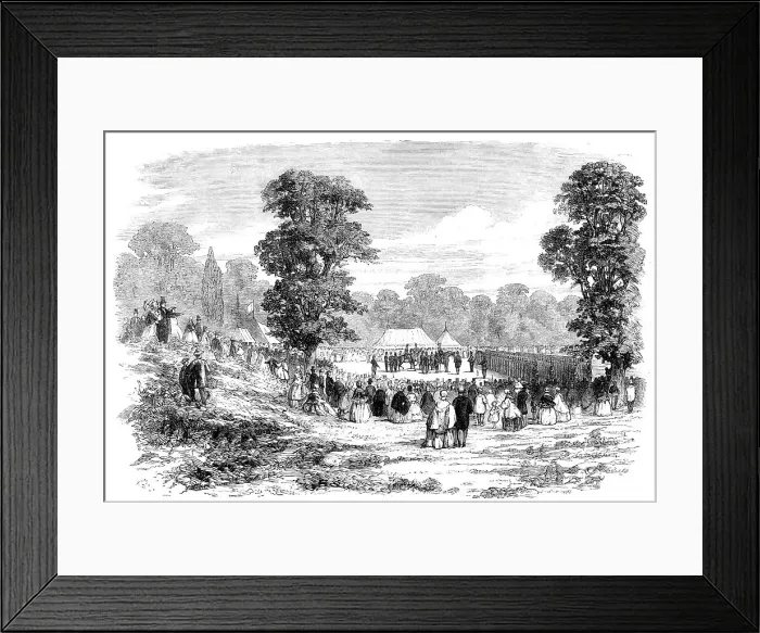 Framed Print : Review of the Worcester Volunteers in Stoneleigh Park, 1860. Creator: Unknown Framed Print : Review of the Worcester Volunteers in Stoneleigh Park, 1860. Creator: Unknown
