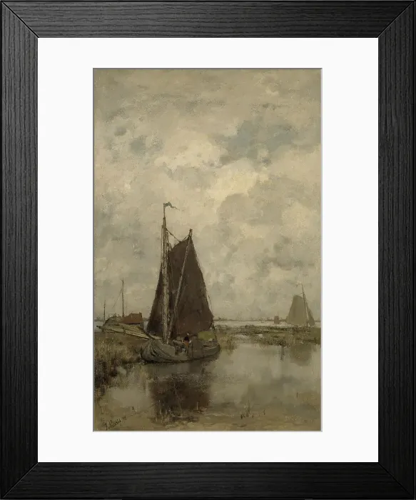 Framed Print : Ships in Dull Weather, 1877. Creator: Jacob Henricus Maris Framed Print : Ships in Dull Weather, 1877. Creator: Jacob Henricus Maris