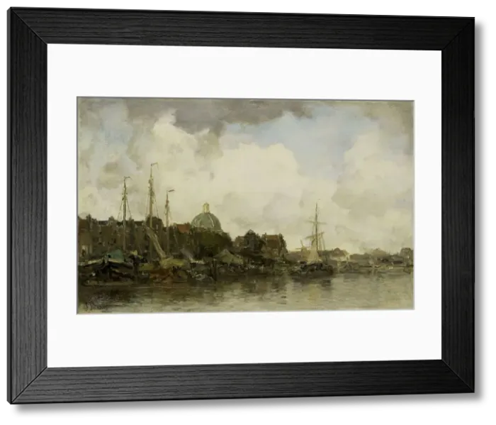 Framed Print : Townscape with a Domed Church, c.1872-c.1875. Creator: Jacob Henricus Maris