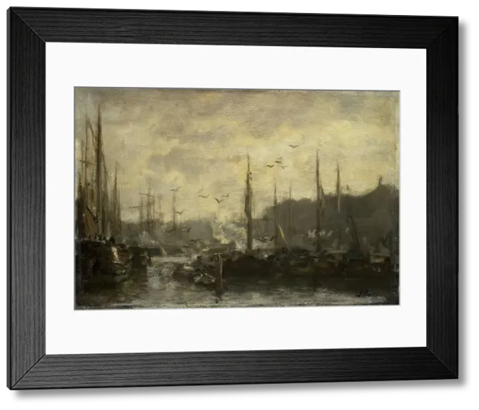 Framed Print : Harbor View, c.1887. Creator: Jacob Henricus Maris Framed Print : Harbor View, c.1887. Creator: Jacob Henricus Maris
