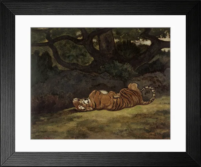Framed Print : Tiger Rolling, c1850-1869. Creator: Antoine-Louis Barye Framed Print : Tiger Rolling, c1850-1869. Creator: Antoine-Louis Barye