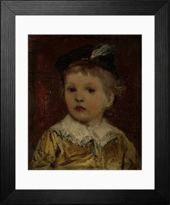 Framed Print : Portrait of Willem, presumably Willem Matthijs Maris Jbzn, son of the artist, c.1876. Creator: Jacob Henricus Maris Framed Print : Portrait of Willem, presumably Willem Matthijs Maris Jbzn, son of the artist, c.1876. Creator: Jacob Henricus Maris