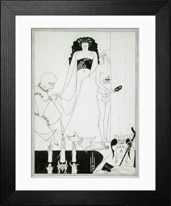 Framed Print : Enter Herodias, c1893. Creator: Aubrey Beardsley Framed Print : Enter Herodias, c1893. Creator: Aubrey Beardsley