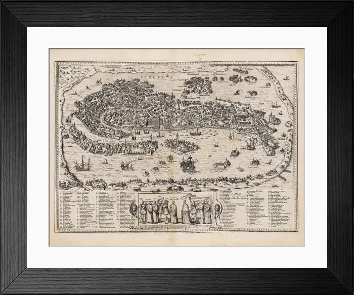 Framed Print : Venice. From Civitates orbis terrarum, 1572. Creator: Braun, Georg (1541-1622) Framed Print : Venice. From Civitates orbis terrarum, 1572. Creator: Braun, Georg (1541-1622)