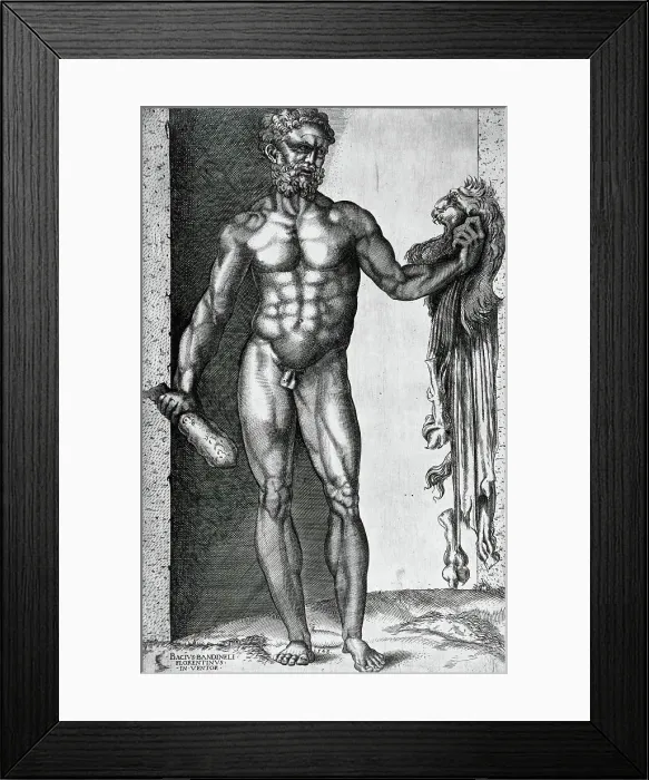 Framed Print : Hercules, 1548. Creator: Baccio Bandinelli Framed Print : Hercules, 1548. Creator: Baccio Bandinelli