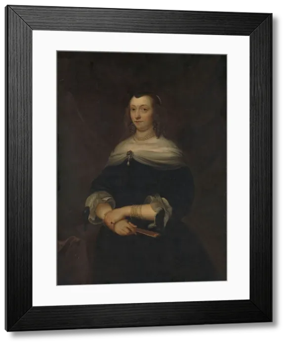 Framed Print : Portrait of a Woman, thought to be Lucretia Boudaen (1616-1663), Wife of Jean Ortt and Second Wife o Creator: Unknown Framed Print : Portrait of a Woman, thought to be Lucretia Boudaen (1616-1663), Wife of Jean Ortt and Second Wife o Creator: Unknown