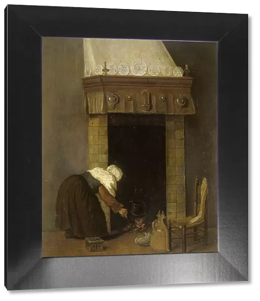 Woman at the Hearth, 1654-1662. Creator: Jacobus Vrel