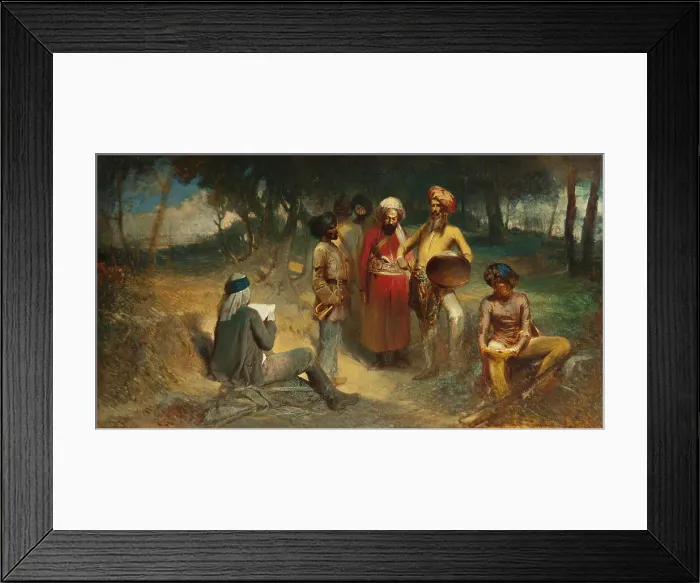 Framed Print : Examining the Spy. Motif from the Indian Mutiny, after 1859. Creator: Egron Sellif Lundgren Framed Print : Examining the Spy. Motif from the Indian Mutiny, after 1859. Creator: Egron Sellif Lundgren