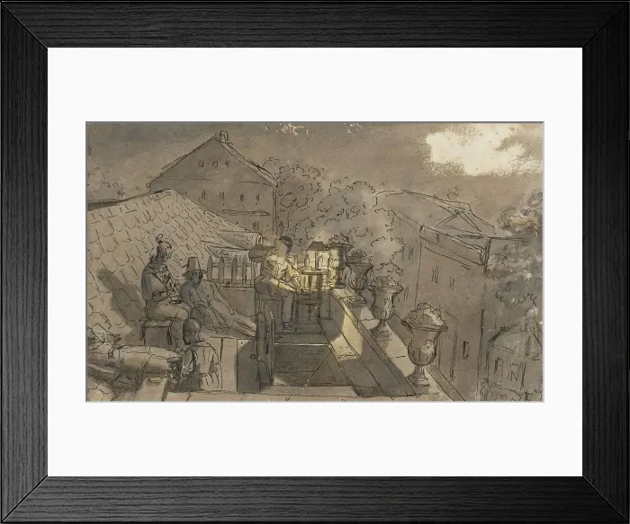 Framed Print : View of Cassel, 1832. Creator: Charles Christian Nahl Framed Print : View of Cassel, 1832. Creator: Charles Christian Nahl