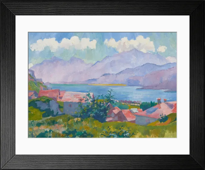 Framed Print : View of Lake Sils from Capolago, 1927. Creator: Giacometti, Giovanni (1868-1933) Framed Print : View of Lake Sils from Capolago, 1927. Creator: Giacometti, Giovanni (1868-1933)