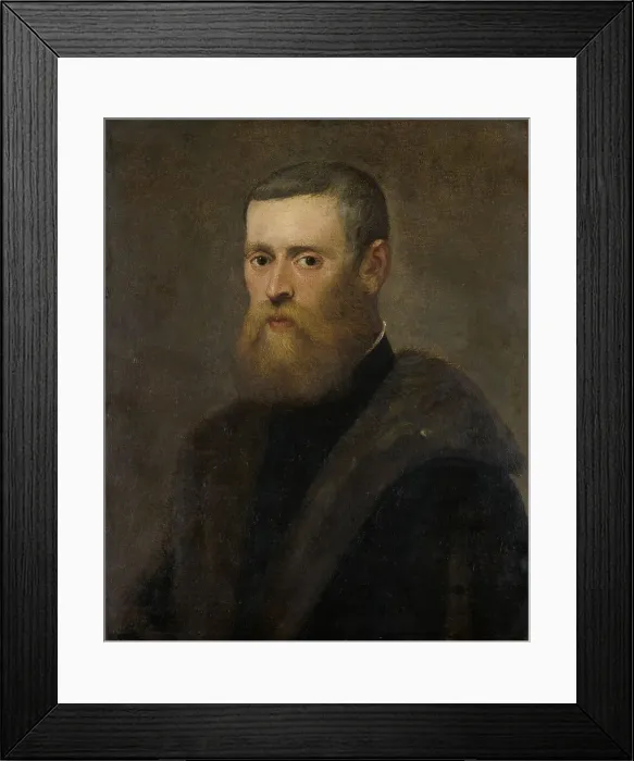 Framed Print : Portrait of a Man, 1550-1575. Creator: Circle of Jacopo Tintoretto Framed Print : Portrait of a Man, 1550-1575. Creator: Circle of Jacopo Tintoretto