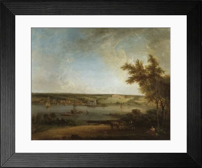 Framed Print : English Landscape from Mistley Hall, Essex, 1772. Creator: Elias Martin Framed Print : English Landscape from Mistley Hall, Essex, 1772. Creator: Elias Martin